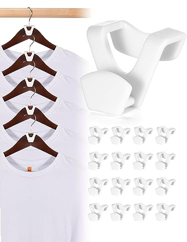 HOUSE DAY Ganchos de conexión para colgar ropa, 80 unidades, perchas que ahorran espacio para ropa, perchas resistentes, ahorran espacio, se adaptan a todas las perchas