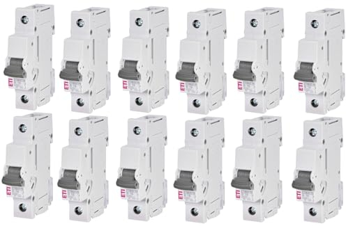 ETI Leitungsschutzschalter ETIMAT 16A, 1-polig - B16 Sicherungsautomat - 12er Pack
