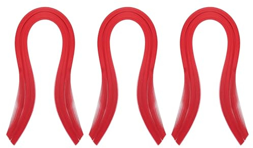 PATIKIL Quilling Strips papper 360 st 1,5 mm, 39 cm, origami-papper, fyllningskit för vuxna, nybörjare, konst, gör-det-själv, hantverk, jul, röd