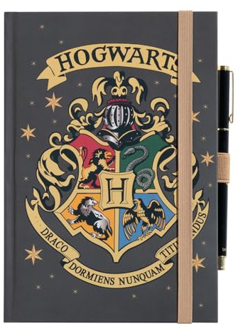 Grupo Erik Notizbuch mit Stift Harry Potter Notizbuch A5 Weiß - Notizbuch Klein - Reisetagebuch zum selberschreiben Bullet Journal Dotted A5 Tagebuch Mädchen und Jungen Harry Potter Merch