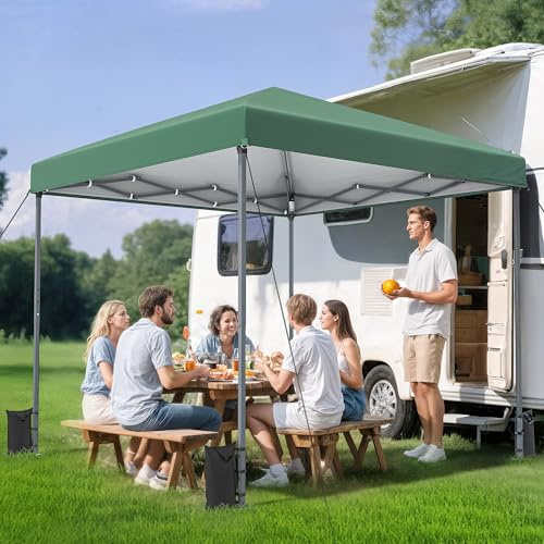 YITAHOME Pavillon Faltpavillon, Faltbarer Stabil Pop up Wetterfester Gartenpavillon mit UV-Schutz, höhenverstellbar für alle Jahreszeiten ideal für Märkte Pool Wasserdicht und robust 3x3M grün