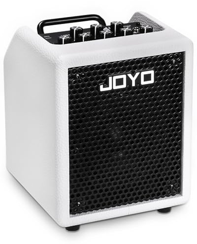 JOYO 30W Bass Combo Amplifier Portable Amp 4 Speaker with 3-Band EQ & Compressor | Bluetooth 5.1 + OTG Direct Recording | Headphone Practice for Bassist Solo Livestream Gigs (VIBE CUBE BA-30, White)