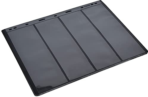 BRRNOO Stamp Album, Stamp Collecting Supplies with 10Pcs Universal 9 Holes Collection Book for Standard Albums, 4 Lines Black Background, Stamp Organizer for Philately Enthusiasts