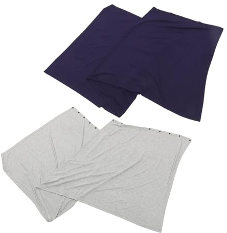 Mikikit 2 pièces Écharpe Dallaitement Coton Ajustable Couverture Dallaitement Multifonction Respirante Protection Complète pour Allaitement Extérieur et Voyage