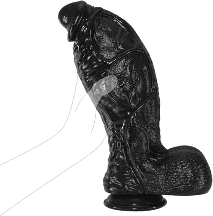 Dildo gigante extra largo da 9,3 cm di diametro, dildo nero realistico da 27,5 cm, pene in silicone extra large con ventosa, plug anale spesso, fallo anale largo, adatto a uomini e donne esperti