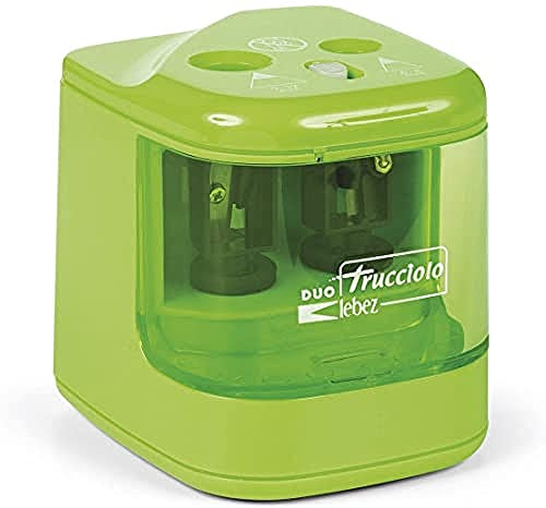 Lebez 4306 Temperamatite a Batteria 2 Fori, Colori Assortiti
