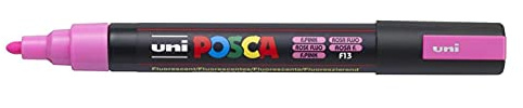 POSCA Lot de 6 Marqueurs PC5M pointe conique moyenne Rose Fluo