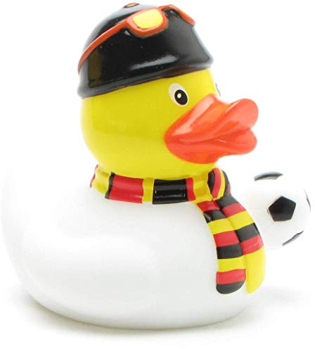 Duckshop I Canard de bain en cas de football Allemagne I Canard couineur I L : 8 cm
