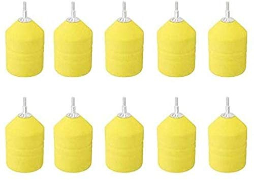 ZZUUS 12Pcs Soft Foam Arrowheads Diameter 2 Hunting Game Practice Safe Arrow Tips Archery CS Game Shooting Outdoor Camping Game Yellow