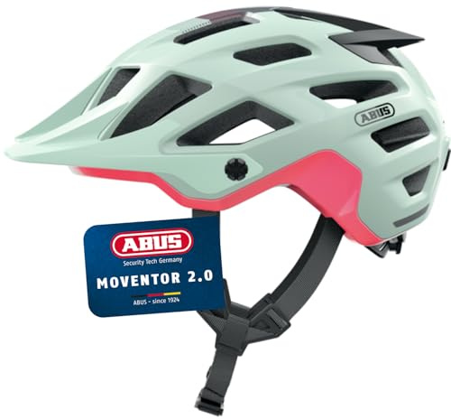 ABUS MTB-Helm Moventor 2.0 - komfortabler Fahrradhelm fürs Gelände - All-Mountain-Helm - für Damen und Herren - Mintgrün Matt, S