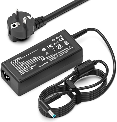 Hafiuege Caricatore 65W 45W Alimentatore Compatibile con HP Pavilion 11 13 14 15 EliteBook 850 840 830 ProBook 430 440 450 455 470 HP 240 250 255 G6 G7 Stream 11 13 14 Adattatore PC Caricabatterie