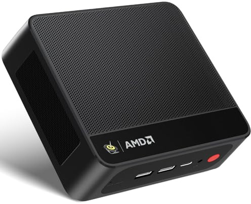 Beelink AMD Mini PC Ryzen 7 7735HS (8C/16T, bis zu 4.75GHz), SER5 MAX Mini Computer Windows 11 Pro, 24G LPDDR5 RAM 1TB M.2 NVMe SSD, 4K Triple Display, DP1.4, HDMI, Type-C, WiFi6, BT5.2, RJ45 2.5G