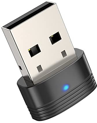 CGZZ Bluetooth 5.0 Adapter for PC Desktop Laptop, Supports Windows 10/8.1/8/7, Linux, Plug and Play, Low Latency Wireless Transfer