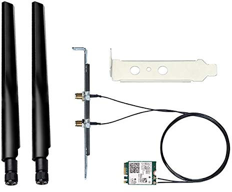 Wi-Fi 6E Intel AX210 Bluetooth 5.3 + 3000Mbps 2.4Ghz 5Ghz 6Ghz M.2 2230 Key E Desktop Kit Wireless Adapter AX210NGW NGFF WiFi 6 Card 802.11ax/ac Windows 10 11 With 6Dbi Antenna Set