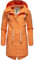 Navahoo Damen Übergangsjacke Regenmantel wasserdicht lang mit Kapuze Tropical Stormoo Apricot Sorbet Gr. M