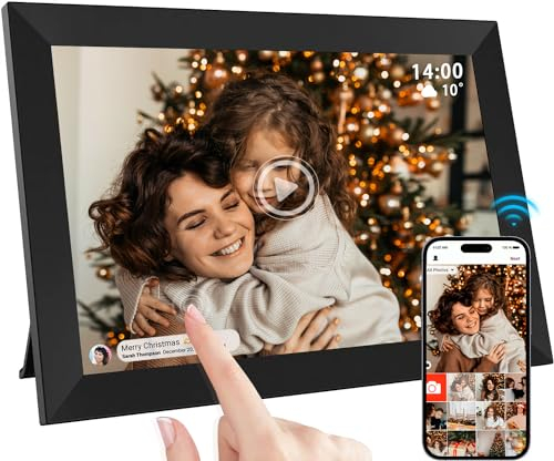 Dora Sicom cornice digitale foto，32GB RAM portafoto digitale,1280x800 IPS Touch screen LCD da 10,1 pollici cornice digitale WiFi，portafoto digitale per foto