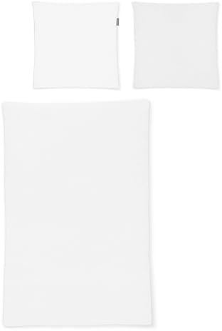 Irisette Seersucker Easy Eindhoven Bed Linen 155 x 220 cm and 1 Pillowcase 80 x 80 cm White
