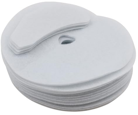 ieron Juego de 20 filtros de escape de tela blanca para secadora, piezas de repuesto para secadoras, ajuste universal, 23,5 cm de diámetro