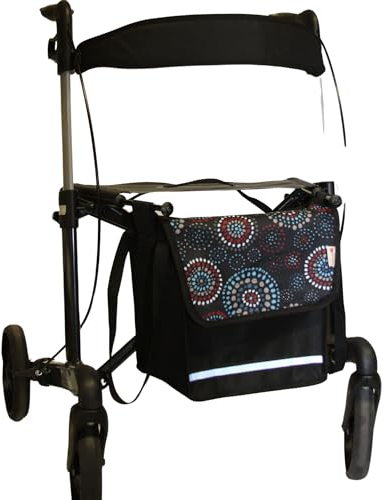 SENIORI Rollator/Rollstuhl Tasche Rollatortasche Rollstuhltasche Universal (1V - Modell - Kreise)