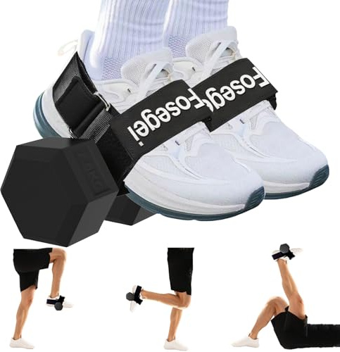 Dumbbell Foot Attachment for Leg Workout, Extension Monkey Foot Dumbbell Attachment Straps for Gym Trainer and Beginners Ankle Strap for Fitness Training