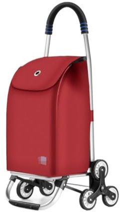 Chariot de Courses, Chariot De Courses Pliable avec Sac De Courses Amovible en Tissu Oxford Imperméable pour Le Linge Et L'épicerie Sac d’achats avec roulettes(Rot,6 Wheels)