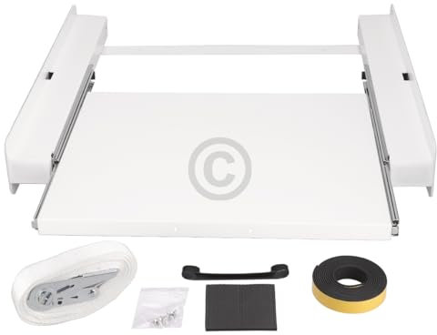 Telaio intermedio bianco con piano di lavoro universale per lavatrice asciugatrice