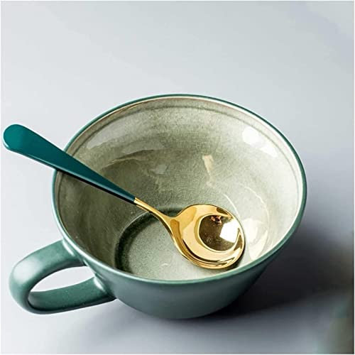 GLETSF Tazas Gigantes para Desayuno, Ensaladera, Taza De Cerámica para Sopa, Recipiente Exclusivo para Taza De Sopa, Tazones para Café, Té Y Sopa, Taza para Sopa con Asa, Tazón