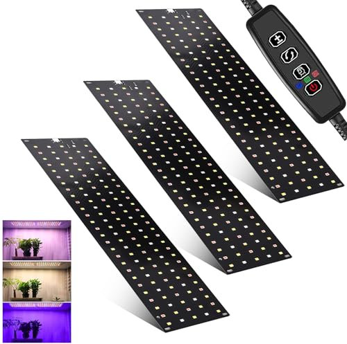 2 pièces Lampe pour plantes, 270 LEDs Full Spectrum lampes de culture, Lampe Plante Interieur Avec Minuterie, 3 Modes, 10 types de luminosité pour plantes d'intérieur
