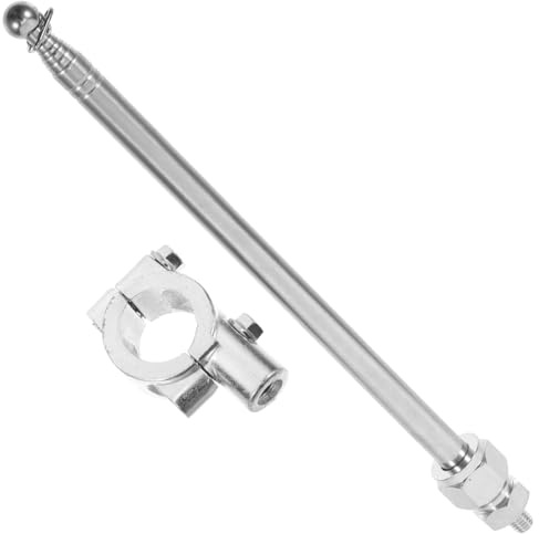 Angoily Soporte De Montaje para Asta De Bandera Telescópica Ajustable para Manillar De Motocicleta Y Bicicleta Extensible De Aluminio Ligero para Bicicleta De Carretera Y Montaña