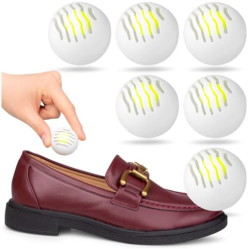 Sulpo - Bolas aromáticas para zapatos para mujeres y hombres, desodorante para zapatos, neutralizador de olores y sudor, para todo tipo de zapatos, paquete de 6