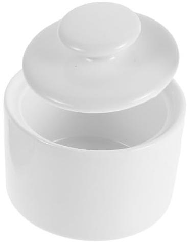 CIYODO Sucrier Céramique 170 Ml Blanc Avec Couvercle Hermétique, Pot à Sucre Vintage Compact, Conserve Fraîcheur, Cuisine Et Bar à Café, Récipient Décoratif Pratique
