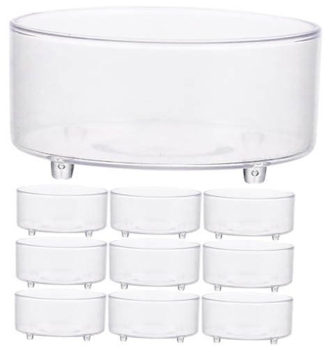 Hohopeti Lot de 10 Gamelles pour Reptiles Bol à Eau et Bol de Nourriture en Acrylique Solide, Taille Moyenne, pour Terrarium et Alimentation de Lézards, Geckos et Serpents Cornus