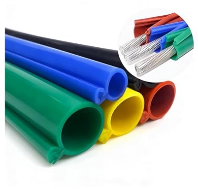 Copertura Isolante for Linee Aeree, Manicrone Aperto A Chiusura for Cavi Alta Tensione, Resistente alle Intemperie Protezione Elettrica(Green-25ft/8m,ID 32mm/1.26in)