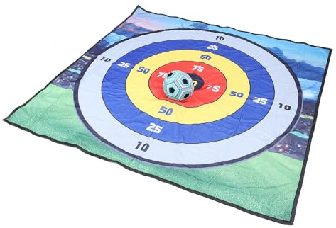 Hamwesh Gioco di Lancio di Calcio, Gioco di Lancio di Porta di Calcio Portatile per Interni Ed Esterni, Set di Tappetini da con Inserti per Palloni da per Bambini Dai 3 Anni in su