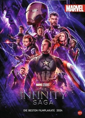 Marvel Filmplakate Edition Kalender 2024. Wandkalender XXL: Perfektes Geschenk für Filmfans im Großformat. Jeden Monat ein neues Filmposter-Highlight für Cineasten aus dem Marvel Cinematic Universe.