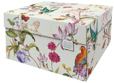 DDB Dutch Design Brand Dekorative Aufbewahrungsboxen mit Deckel – Größe: 38,9 x 31,8 x 21,1 cm – FSC zertifizierter recycelbarer Karton (Druck: Märchenhaftes, Fairytale)