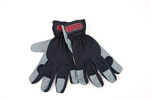 Oregon Leather Work Gloves, Stretch Leather Gloves with Adjustable Wrist & Fabric Mesh, Indoor & Outdoor PPE Gloves for Men & Women, Heavy Duty Gardening Gloves, DIY Hand Protection - Size Extra Large
