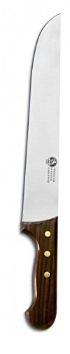 AUSONIA - Coltello da macellaio 30 Cm professionale coltello da salame coltello per carne da cucina con manico in legno