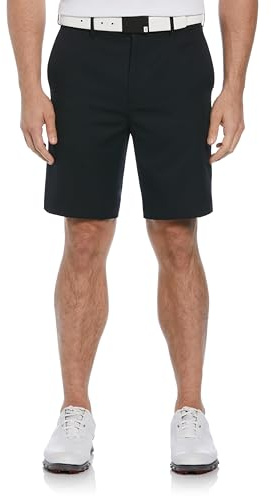 PGA TOUR Men's Expandable Flat Front Golf Short, Caviar, 36