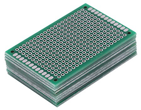 Kretskort, 10 st 4 x 6 cm universell prototyp PCB-kort dubbelsidig prototyp gör-det-själv-lödning universal PCB-kretskort