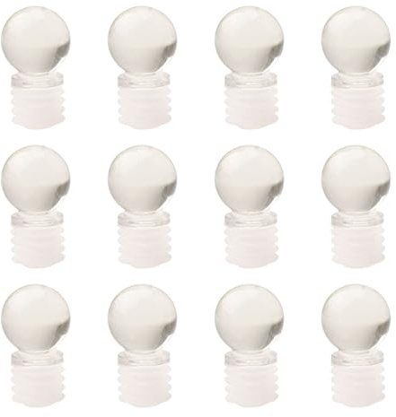 INCREWAY Lot de 12 bouchons de bouteille en forme de boule de cristal, bouchons hermétiques en silicone pour bouteille en verre