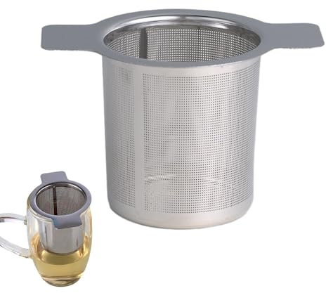 1pc Filtro per tè in Acciaio Inox,Infusore Per Tisane, 304 Acciaio Inox Filtri Per Tisane Con manico,infusore tè per the sfuso,colino/Tazza/Teiera/Bollitore