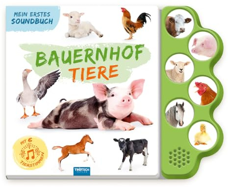 TRÖTSCH - Soundbuch Mein erstes Soundbuch Bauernhoftiere| Ab 1,5 Jahren: Soundbuch Beschäftigungsbuch Geräuschebuch
