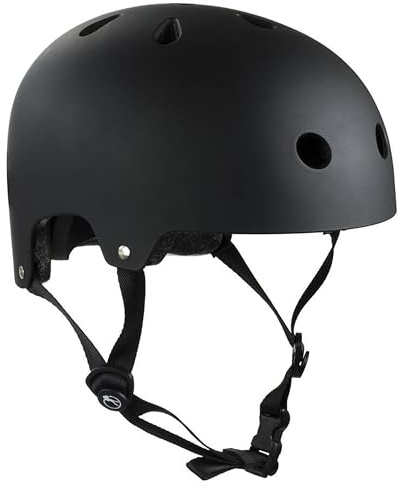 SFR Essentials Helmet | Easy-Fit Dual Sizing Padding Designed for Comfort and Protection | EPS Inner Core W High Impact ABS Outer Shell 11 Ventilation Holes For Roller Skating Skateboard Trick Scooter