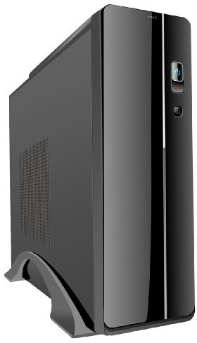 CiT Slim Micro ATX or Mini ITX Case with Built-in Card Reader and 300W PSU - Black