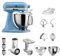 KitchenAid Artisan Küchenmaschine Vintage Blue im Starter-Set inkl. Gemüseschneider, Fleischwolf und vielem Zubehör, 5KSM175PSEVB