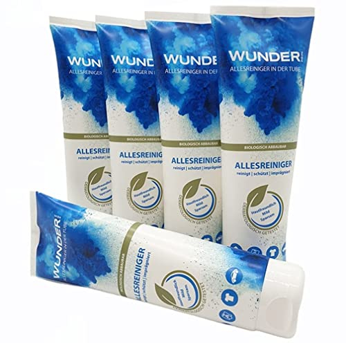 Wunderrein ein Allzweckreiniger | Reinigungsmittel Armaturenreiniger Bodenreiniger Grillreiniger Spülsteinreiniger Glasreiniger Keramikreiniger. Der Fettlöser und Schmutzlöser. [Set mit 5 Tuben]