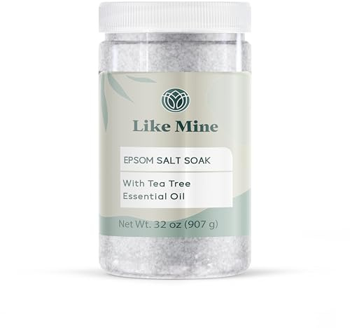 Like Mine Epsom Salt Soak with Tea Tree Essential Oil, 2 lb, Bath & Foot Soak Magnesium Sulfate Blend