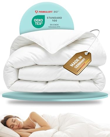 BEFA NATUR Prodotto in Germania coperta PrimaLoft 135x200 cm (1, Piumino estivo, 200x200 cm)