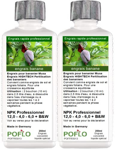 Engrais pour bananier Musa Engrais HIGHTECH Fertilisation des bananiers (500ml)